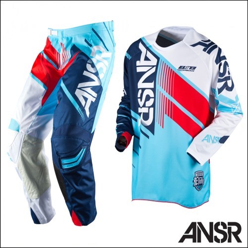ANSWER PANTALONI MAGLIA CROSS ELITE RACE GEAR BLUE RED