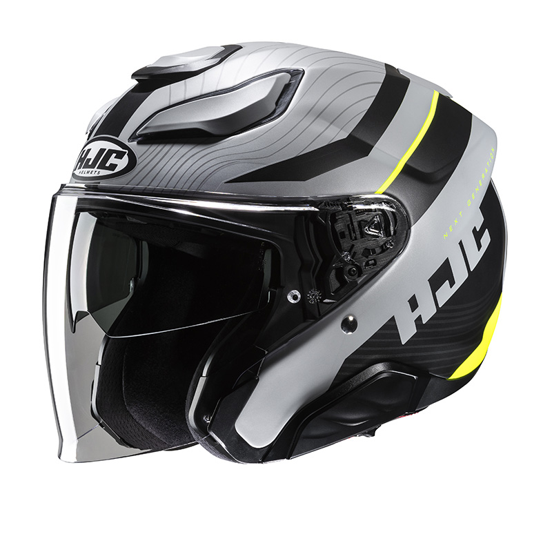 HJC CASCO JET F31 NABY GRIGIO NERO GIALLO