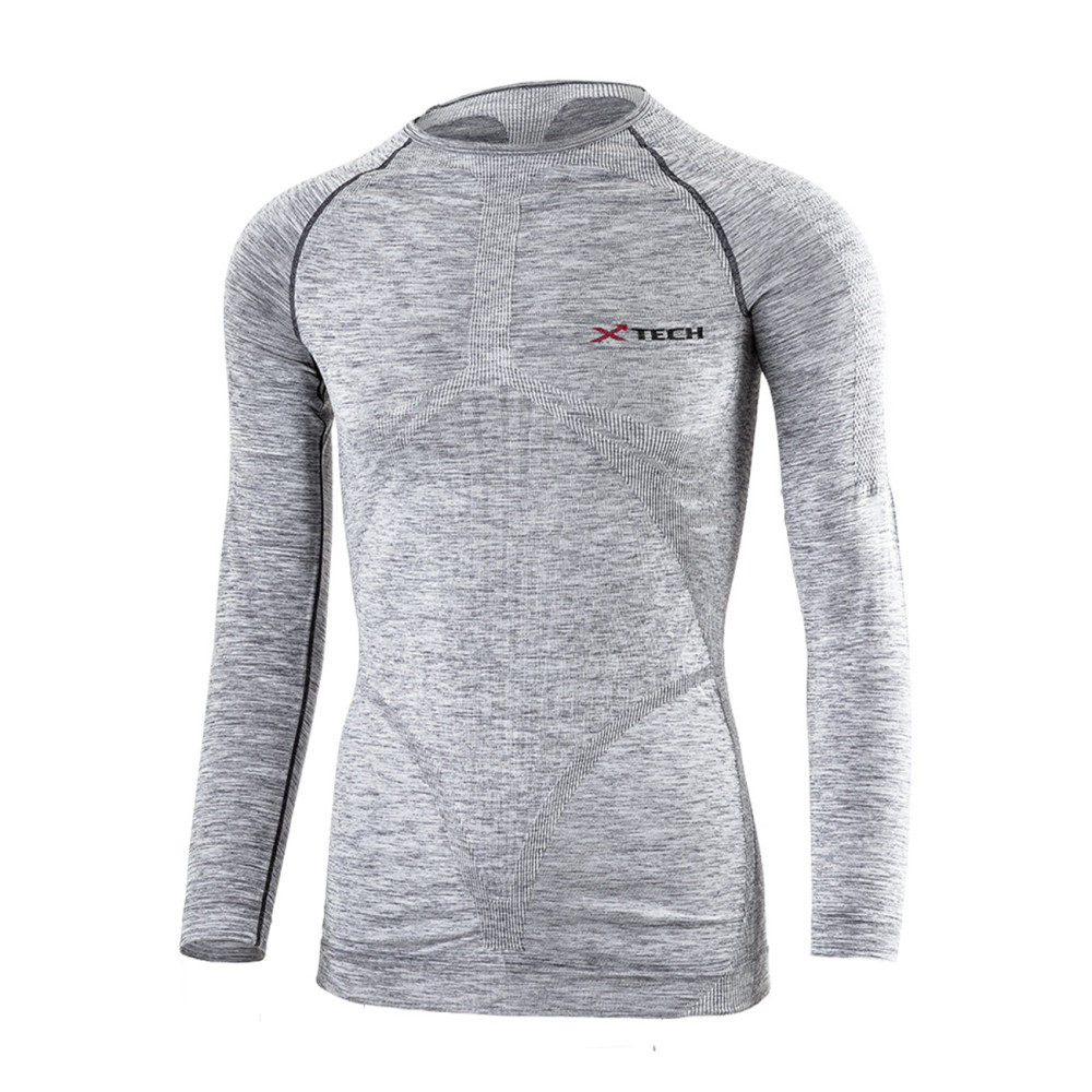 XTECH ENERGY MAGLIA INTIMO MANICHE LUNGHE GRIGIO