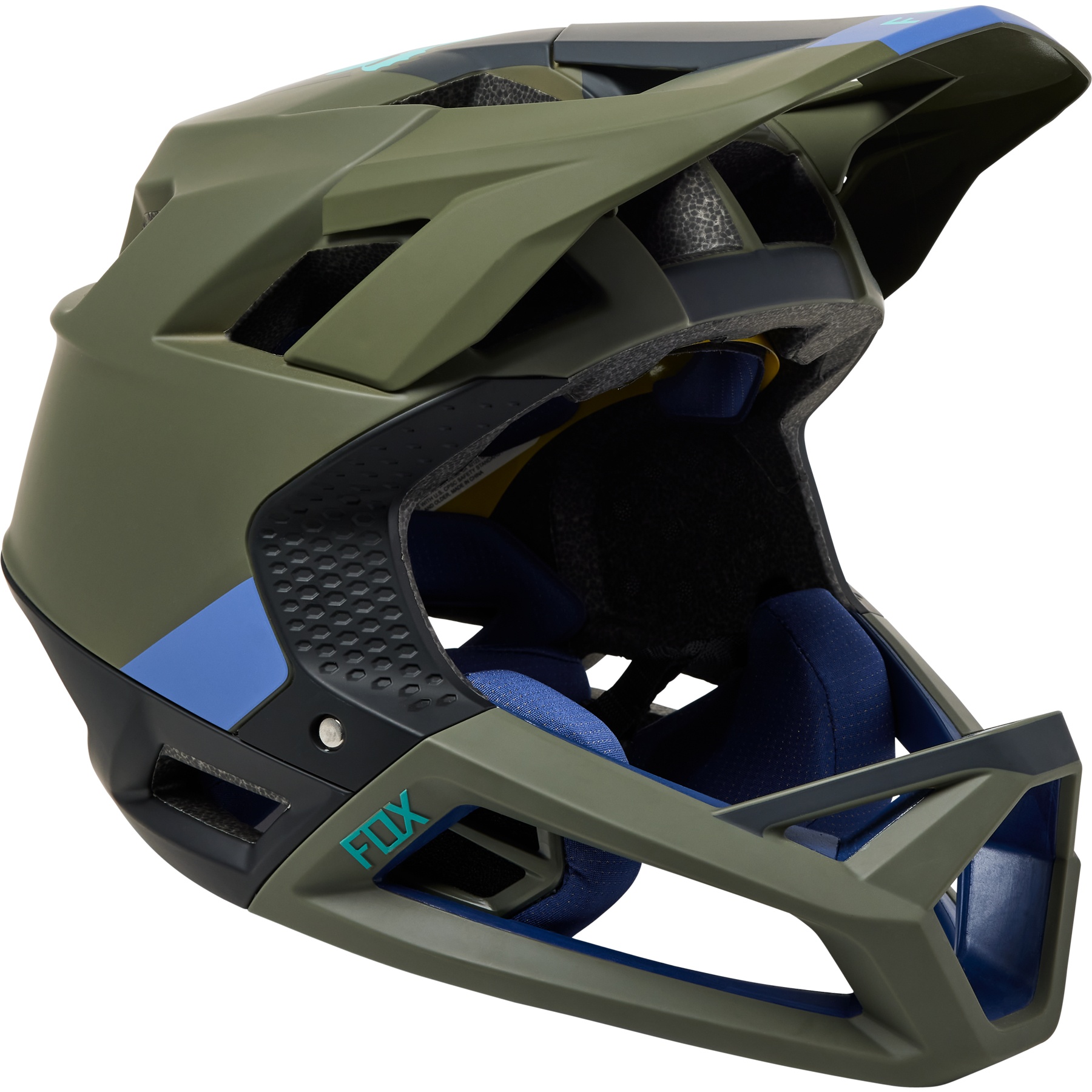 FOX CASCO MTB PROFRAME HELMET BLOCKED OLIVE GREEN