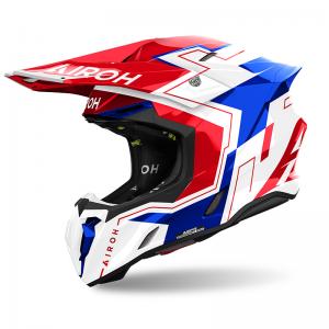 AIROH CASCO TWIST 3 DIZZY BLUE/RED GLOSS