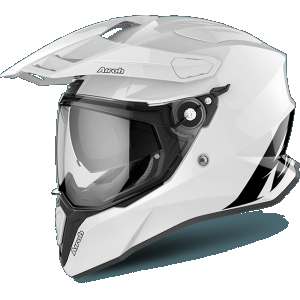 Casco moto integrale/all-road in fibre composite Airoh Commander bianco