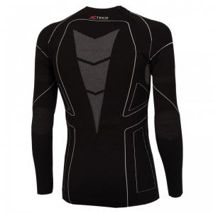 XTECH MAGLIA INTIMA RACE 3 MANICHE LUNGHE GIROCOLLO, NERO