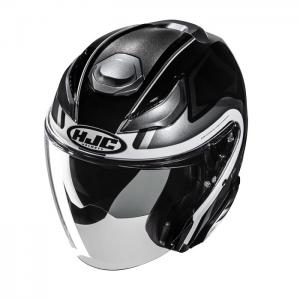 HJC CASCO JET F31 BASK NERO GRIGIO BIANCO