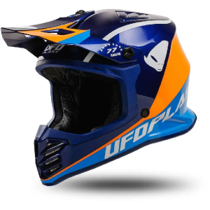 UFO CASCO CROSS KID KOREY BLU ARANCIO