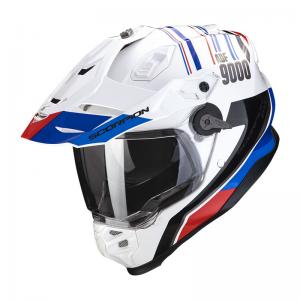 SCORPION CASCO ADF-9000 AIR DESERT WHITE BLUE RED